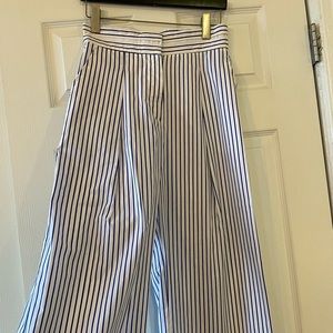 Zara - NEW Palazzo Pinstripe Pants - Cotton - S